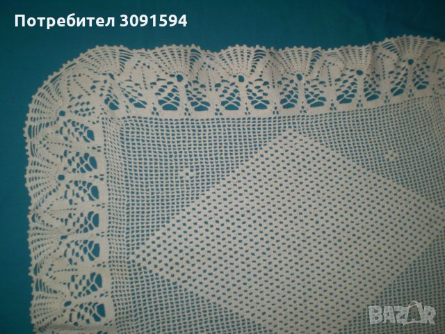 Ретро плетена на една кука покривка - тишлайфир, снимка 5 - Антикварни и старинни предмети - 35478817