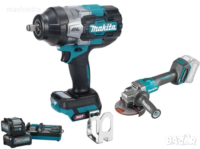 Гайковерт TW002GZ XGT 40V + Ъглошлайф GA005GZ XGT 40V Makita