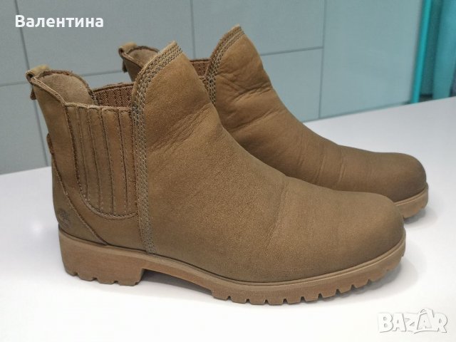 Намаление! Дамски боти TIMBERLAND Lyonsdale Chelsea A199Z Canteen, 40, набук, снимка 3 - Дамски боти - 38591015