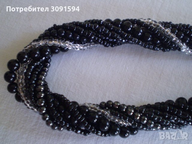  старо колие ръчно изработено от мъниста от мурано стъклоецялна много трудоемка техника на лампи, снимка 8 - Антикварни и старинни предмети - 36650288