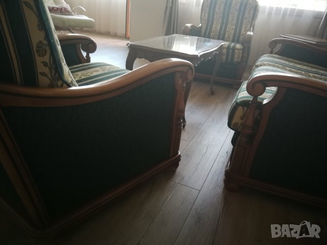 Френска Бутикова холова гарнитура , снимка 6 - Дивани и мека мебел - 43038630
