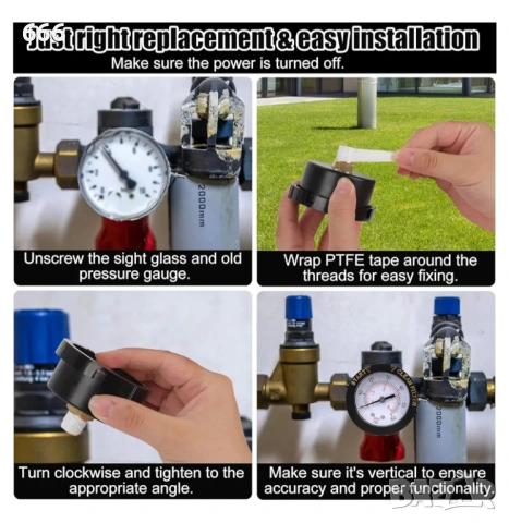 Манометър, снимка 4 - Басейни и аксесоари - 53540653