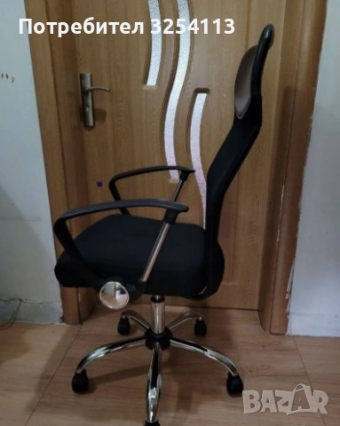 Офис стол черен, снимка 3 - Столове - 53186066