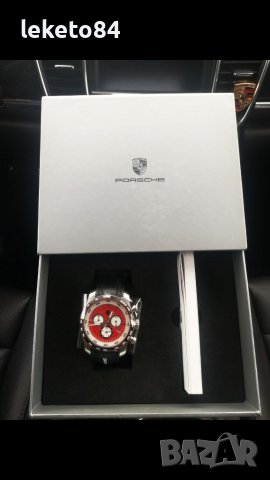 Porsche Sport Chronograph Watch Silver/Black/Red Порше часовник, снимка 6 - Мъжки - 38196226