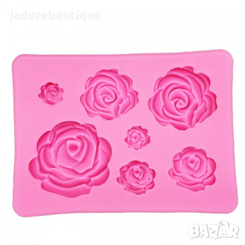 Силиконов молд рози различни размери , снимка 3 - Форми - 33485240
