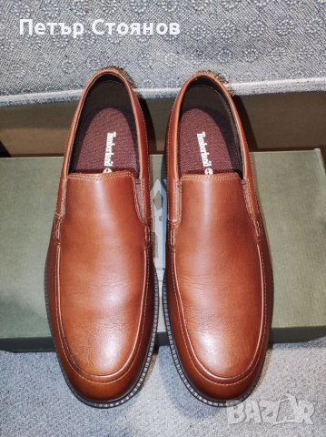 Удобни и стилни мъжки половинки от естествена кожа Timberland №40, снимка 4 - Официални обувки - 37951374