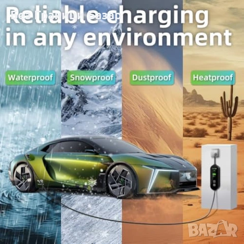 Ново Преносимо EV зарядно Type 2 3kW 6–13A за електромобили кабел кола, снимка 5 - Аксесоари и консумативи - 53048505