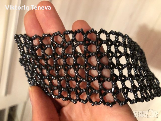 Дамска гривна изплетена от мъниста, снимка 3 - Гривни - 26945040
