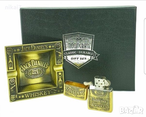 мъжки подаръчен комплект Jack Daniels бензинова запалка+пепелник, снимка 7 - Подаръци за мъже - 27252748