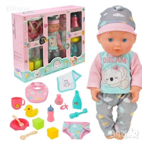 Кукла Baby Doll с аксесоари за хранене – Забавление и грижа за малката мама, снимка 5 - Кукли - 52853399