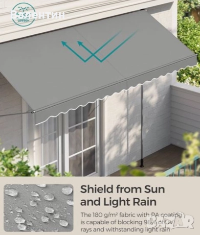 Прибираща се тента SONGMICS, снимка 4 - Градински мебели, декорация  - 51886322