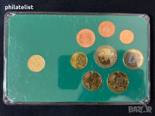 Австрия 2002 - Евро сет от 1 цент до 2 евро + 5 гроша 1978, снимка 3 - Нумизматика и бонистика - 52057402