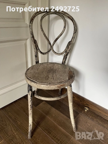Стари столове ретро масив дърво и Закачалка виенска, снимка 6 - Столове - 48849082