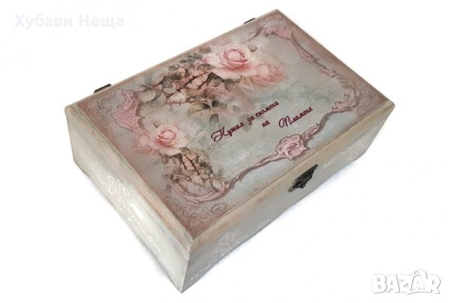 Дървена кутия за спомени, снимка 2 - Декорация за дома - 35614755