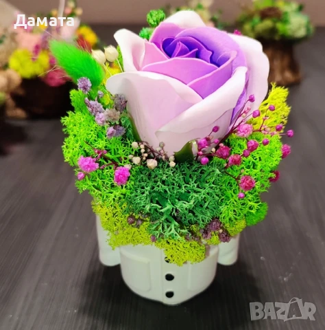 Кашпи/декорации със скандинавски мъх , снимка 12 - Декорация за дома - 40089702