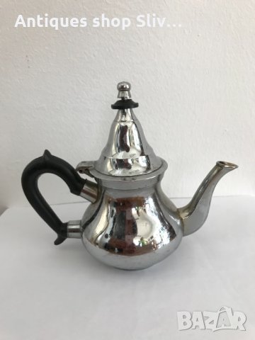 Винтидж бронзов никелиран чайник №0410, снимка 1 - Антикварни и старинни предмети - 33595721