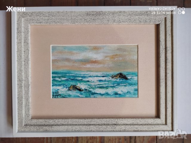 Малка маслена картина на Николай Ханзъров , снимка 1