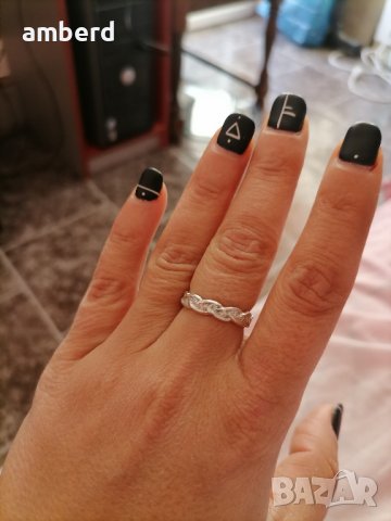 Нежен и елегантен сребърен пръстен - модел R023A, снимка 5 - Пръстени - 43877040