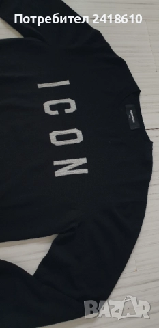 DSQUARED2 ICON  Wool Knit Mens Size XL/2XL  ОРИГИНАЛ! Мъжки Вълнeн тънък Пуловер!, снимка 11 - Пуловери - 52028485