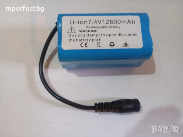 Батерия за лодка за захранка 12800mAh батерии с BMS 8,4 волта 2S 12800 mAh