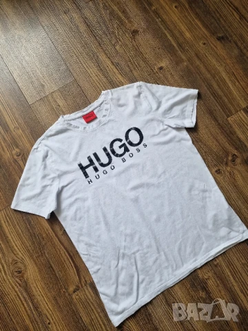 Страхотна мъжка тениска HUGO BOSS размер L , снимка 2 - Тениски - 50529516