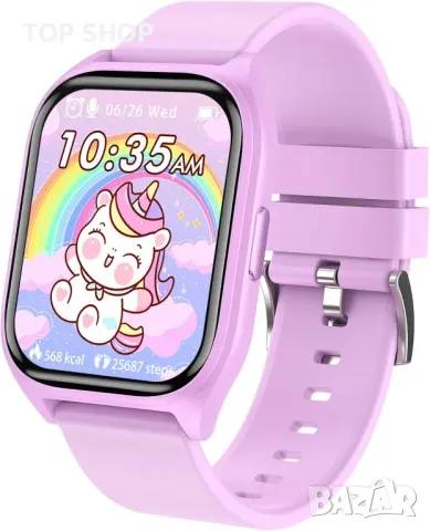 LITEYPP Детски смарт часовник с 14 пъзел игри, 20+ спортни режима, HD камера със сензорен екран, 4+г