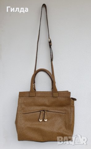 оригинална Coccinelle бежова кожена чанта налична, снимка 2 - Чанти - 35290188