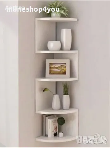 Ъглова етажерка за съхранение с 5 рафта, снимка 5 - Етажерки - 49638398