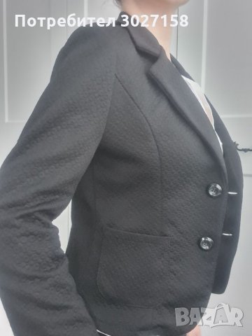 Дамско черно сако , снимка 2 - Сака - 33407131