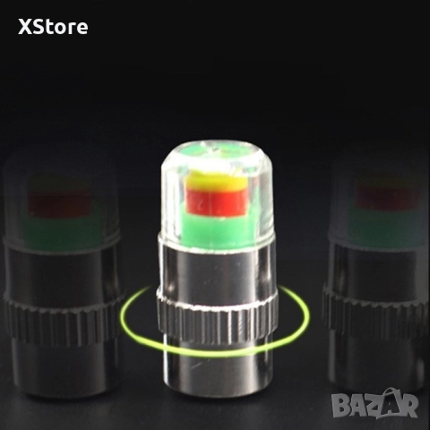 Манометър-капачка за налягането в гумите на превозното средство, снимка 5 - Аксесоари и консумативи - 52484310