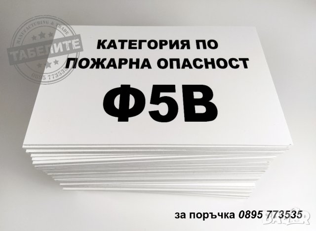 табела ”Категория по пожарна опасност”, снимка 3 - Рекламни табели - 28047525