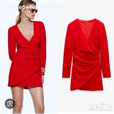 Zara червена мини рокля, размер S *нова*