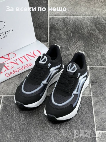 Valentino Мъжки Черни Маратонки👟Мъжки Спортни Обувки В Черен Цвят Валентино Код E543