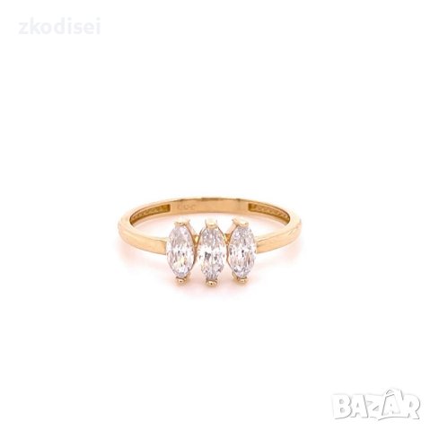 Златен дамски пръстен 1,70гр. размер:56 14кр. проба:585 модел:20214-1, снимка 1