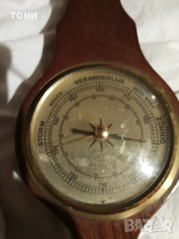 стар барометър, снимка 3 - Антикварни и старинни предмети - 51711340