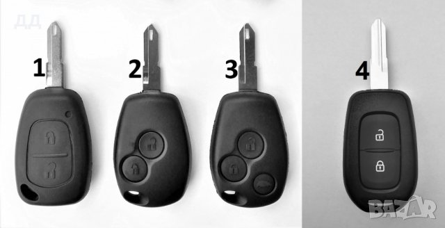 Ключ кутийка дистанционно за Рено Нисан Опел Дачия