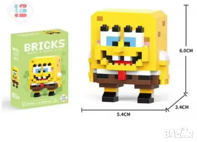 Рак спондж боб Спонджбоб Sponge Bob SpongeBob Патрик части тип лего конструктор строител играчка, снимка 3 - Конструктори - 48033263