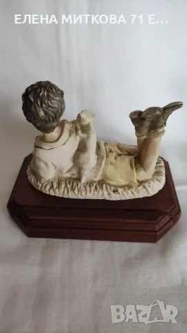 2 португалски порцеланови статуетки върху дървена основа Magnifite Genuine Tulip, снимка 4 - Антикварни и старинни предмети - 48760831