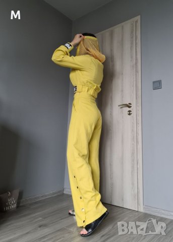Уникален комплект / екип PINK в жълт цвят / панталон + яке , снимка 3 - Костюми - 40782070