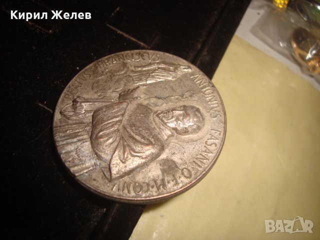 ПОСРЕБРЕН СТАР РИМОКАТОЛИЧЕСКИ ПЛАКЕТ ДВУСТРАНЕН ИКОНА 21727, снимка 9 - Антикварни и старинни предмети - 32552220