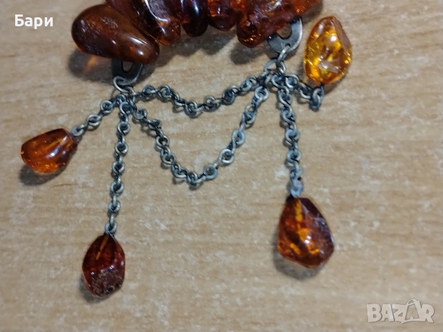 Стара голяма кехлибарена брошка , снимка 7 - Други - 53241137