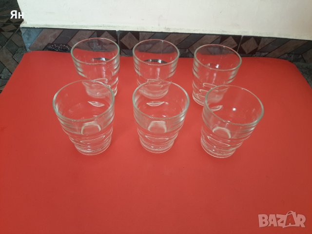 Комплект Чаши от Дебело стъкло от Соца-Нови-0.250л-6бр 