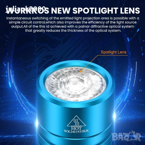 Wurkkos TS10 SG EDC фенерче с включено 14500 батерия, снимка 4 - Къмпинг осветление - 42754539