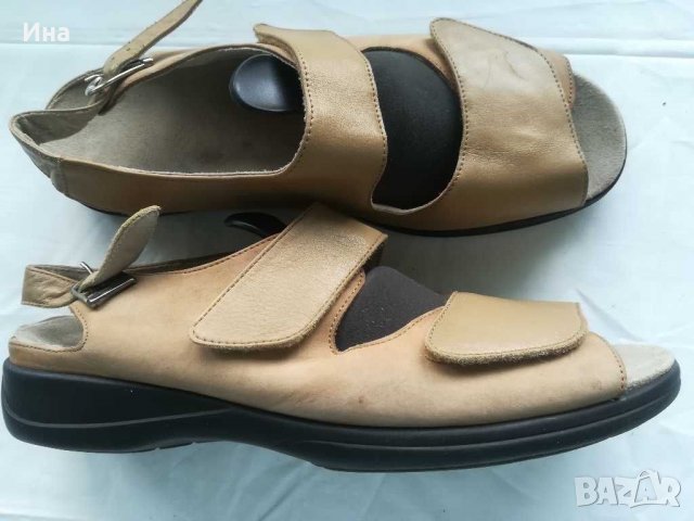 Големи сандали ест велур и кожа, снимка 1 - Сандали - 32812537