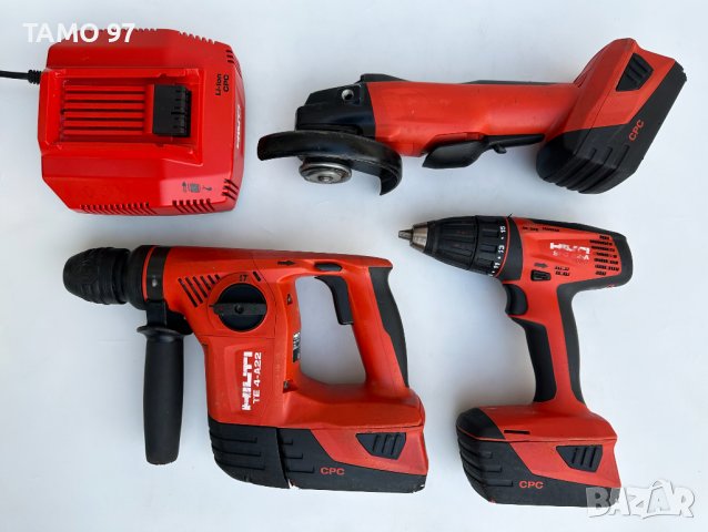 Hilti комплект - Акумулаторен сет от перфоратор, винтоверт и ъглошлайф