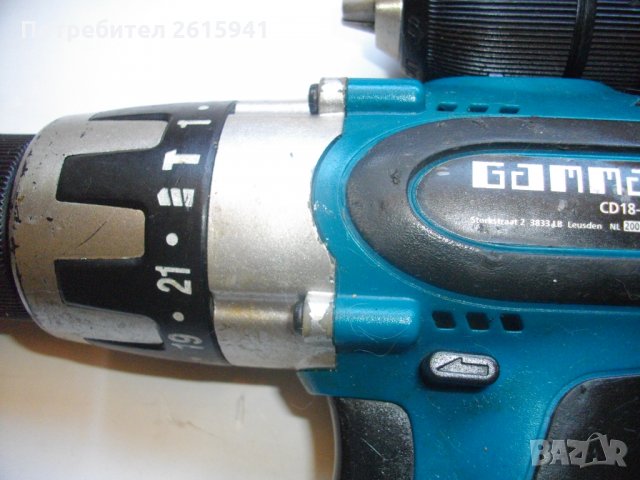 Ударно Боди 18 Волта за Винтоверт-13 мм-Холандско-Профи-Gamma CD18-2Li, снимка 4 - Винтоверти - 28294310