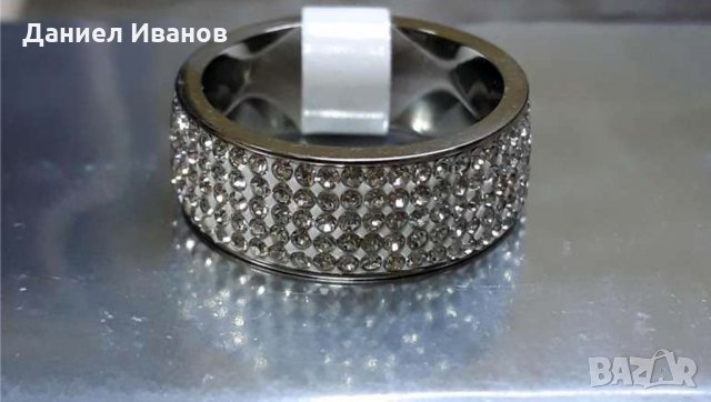 Сребърен пръстен с камъни топаз сватбен НОВ, снимка 3 - Пръстени - 28402124