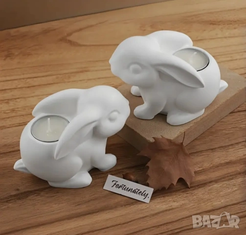 Молд свещник заек