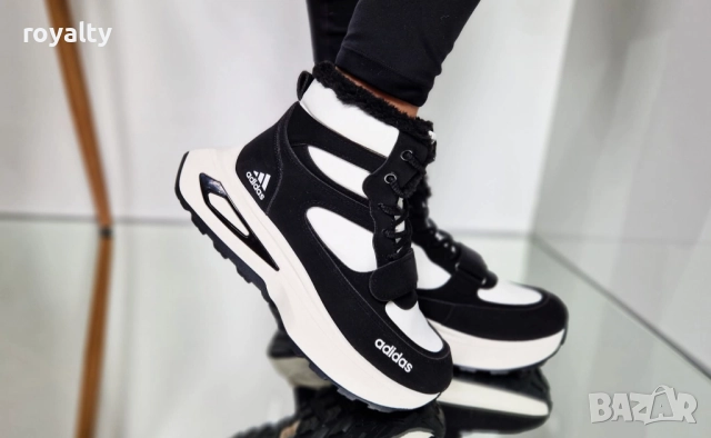 Adidas Бяло и Черно Зимни Дамски Боти , снимка 5 - Дамски боти - 52117121