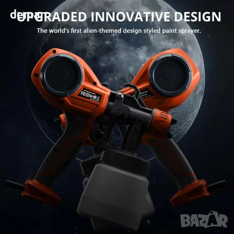 Tilswall Alien 500W пръскачка за боядисване HVLP с 4 дюзи и 3 схеми на пръскане, 100 DIN-s, снимка 4 - Други стоки за дома - 48418964